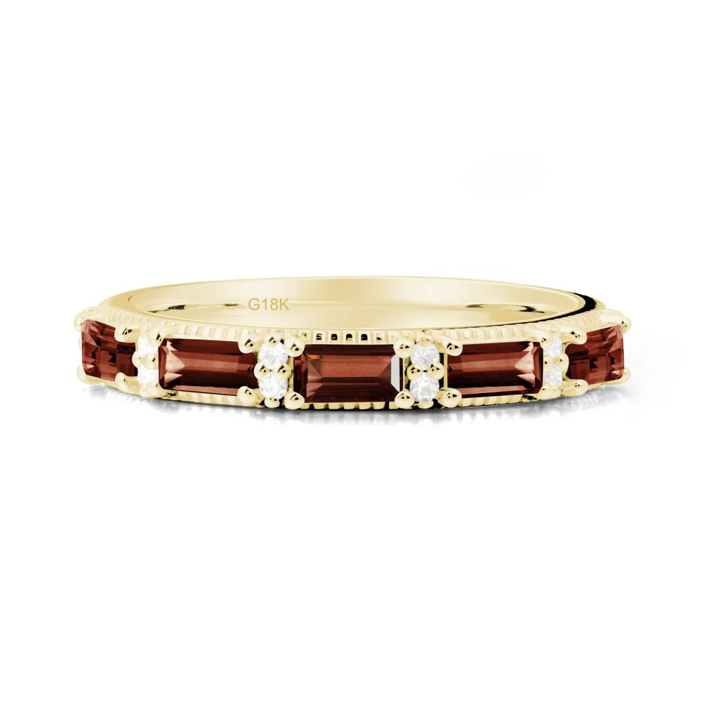Baguette Garnet Eternity Ring - Image 4