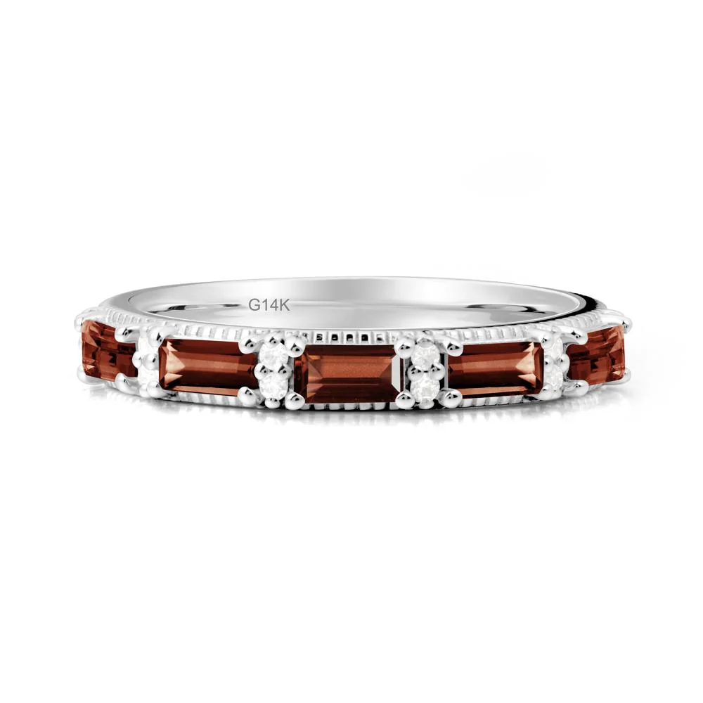 Baguette Garnet Eternity Ring - Image 5