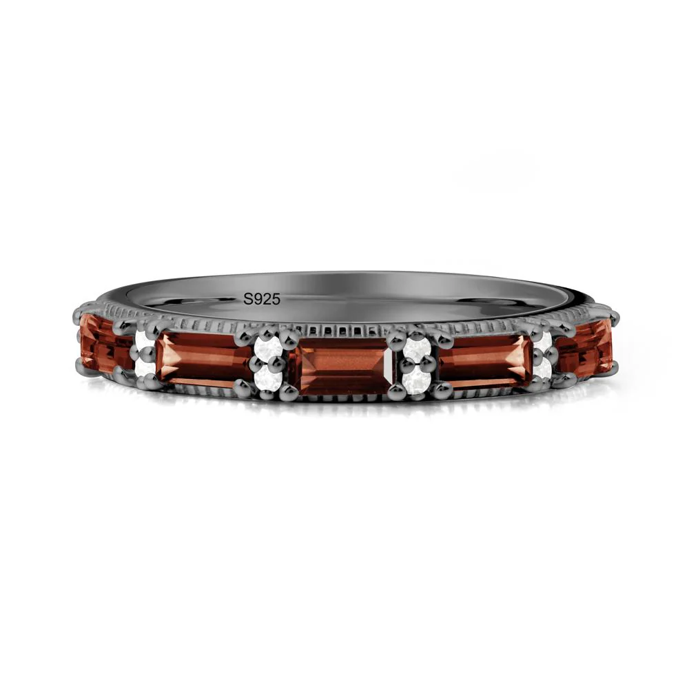 Baguette Garnet Eternity Ring - Image 7