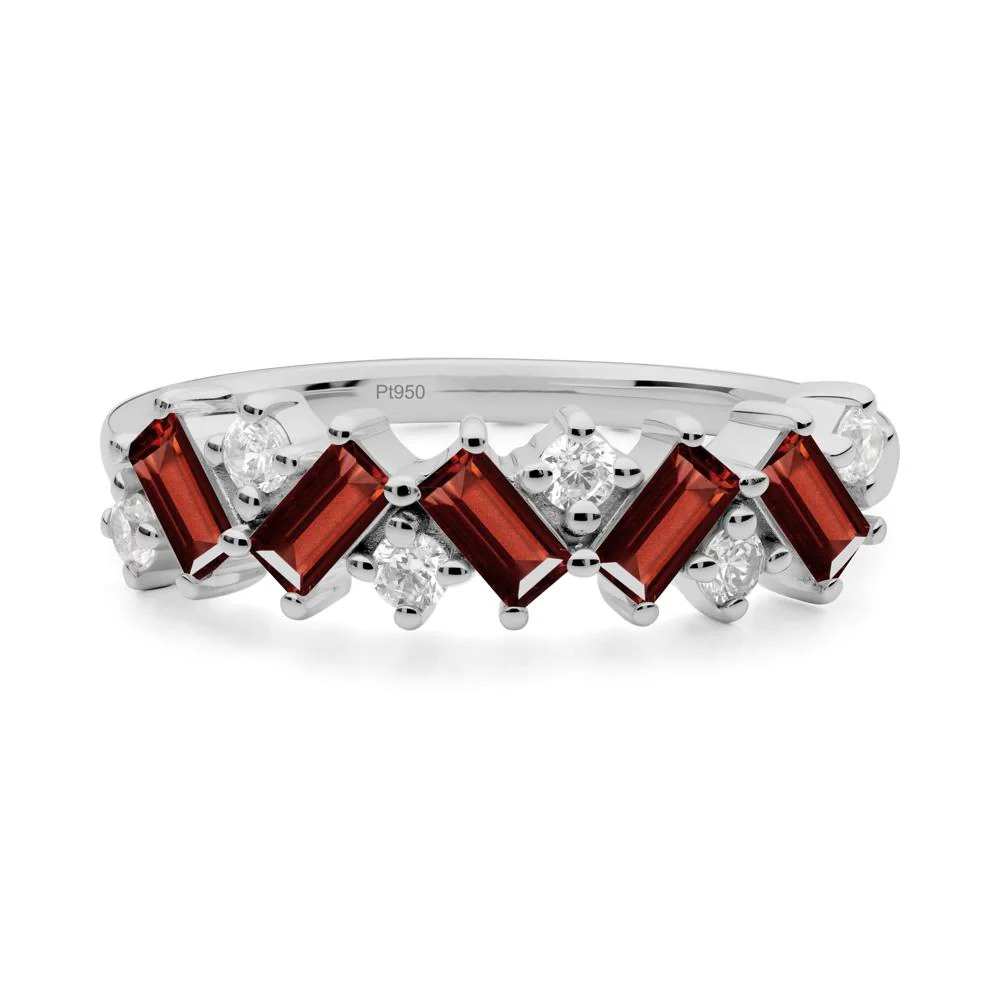 Baguette Garnet Ring