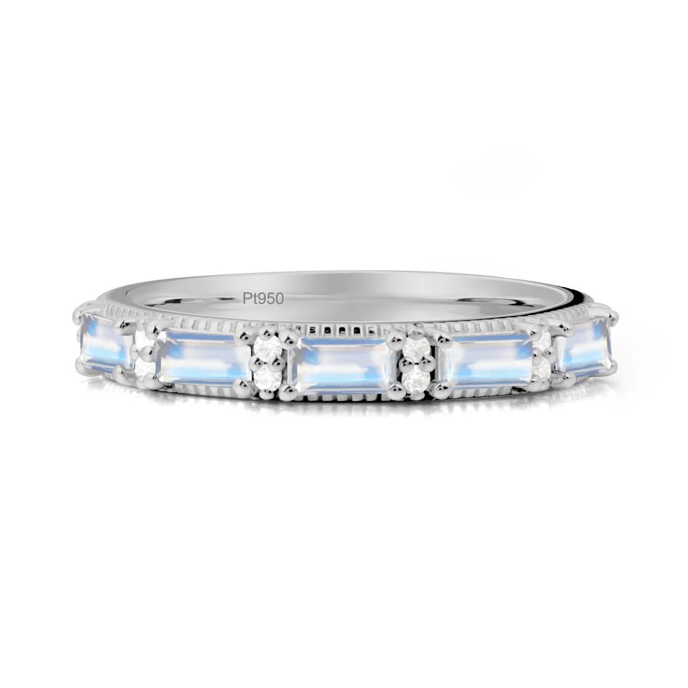 Baguette Moonstone Eternity Ring - Image 4