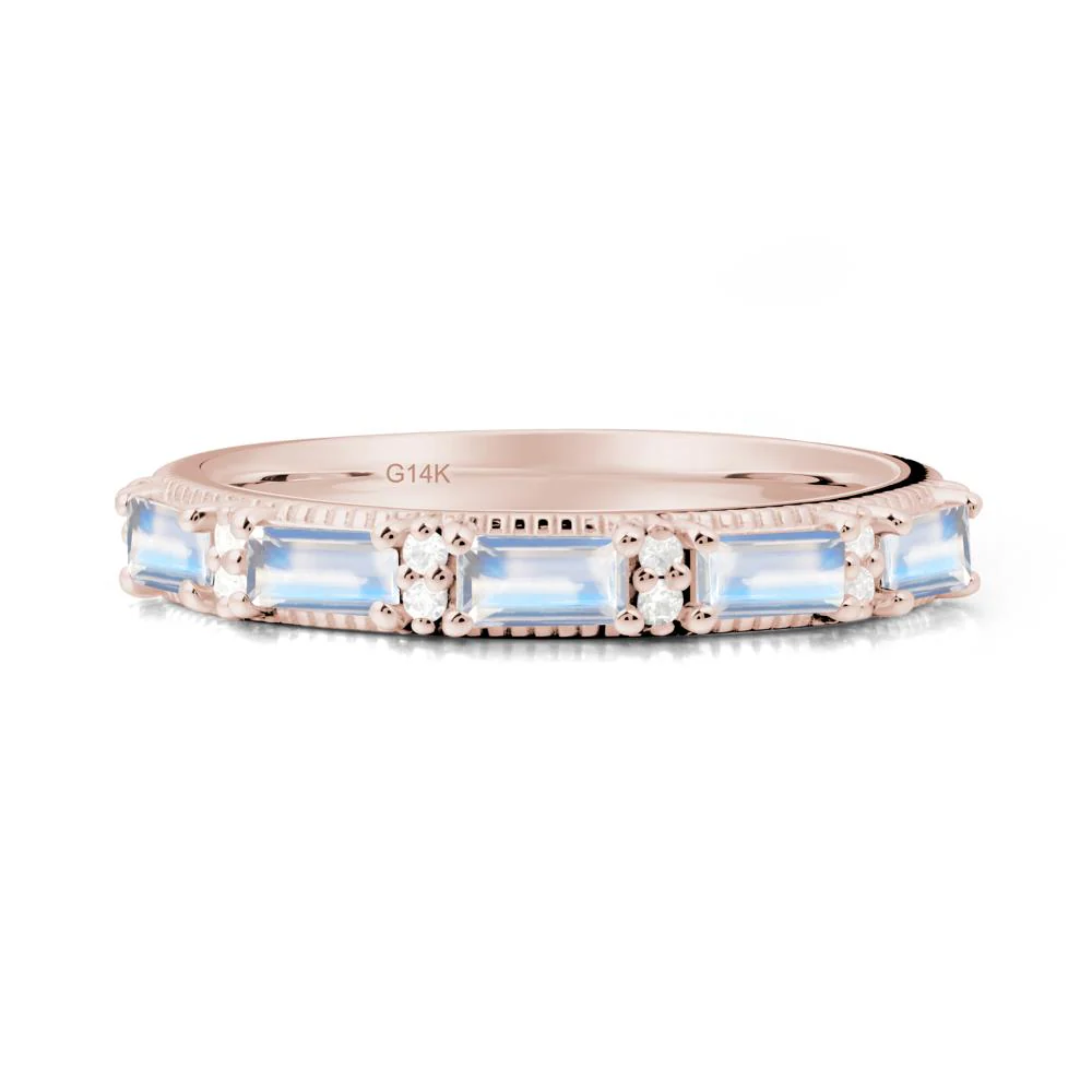 Baguette Moonstone Eternity Ring - Image 5