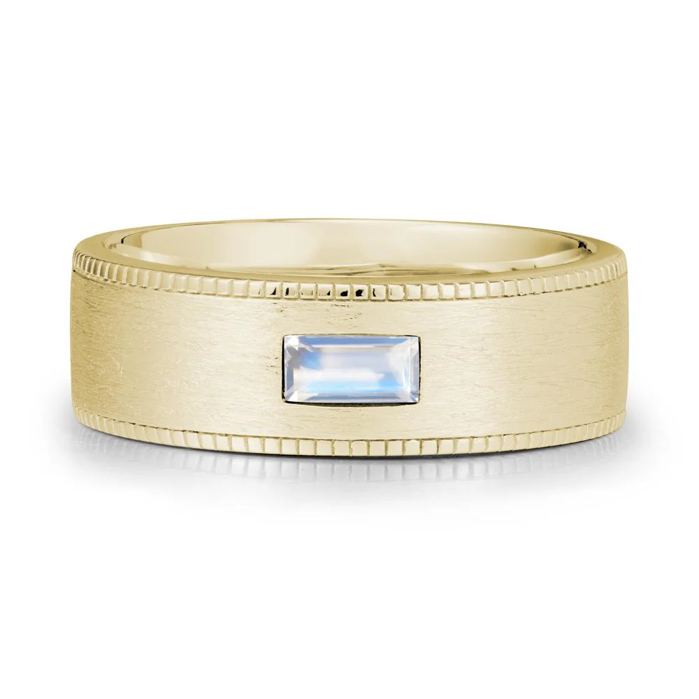 Baguette Moonstone Ring for Men - Image 4