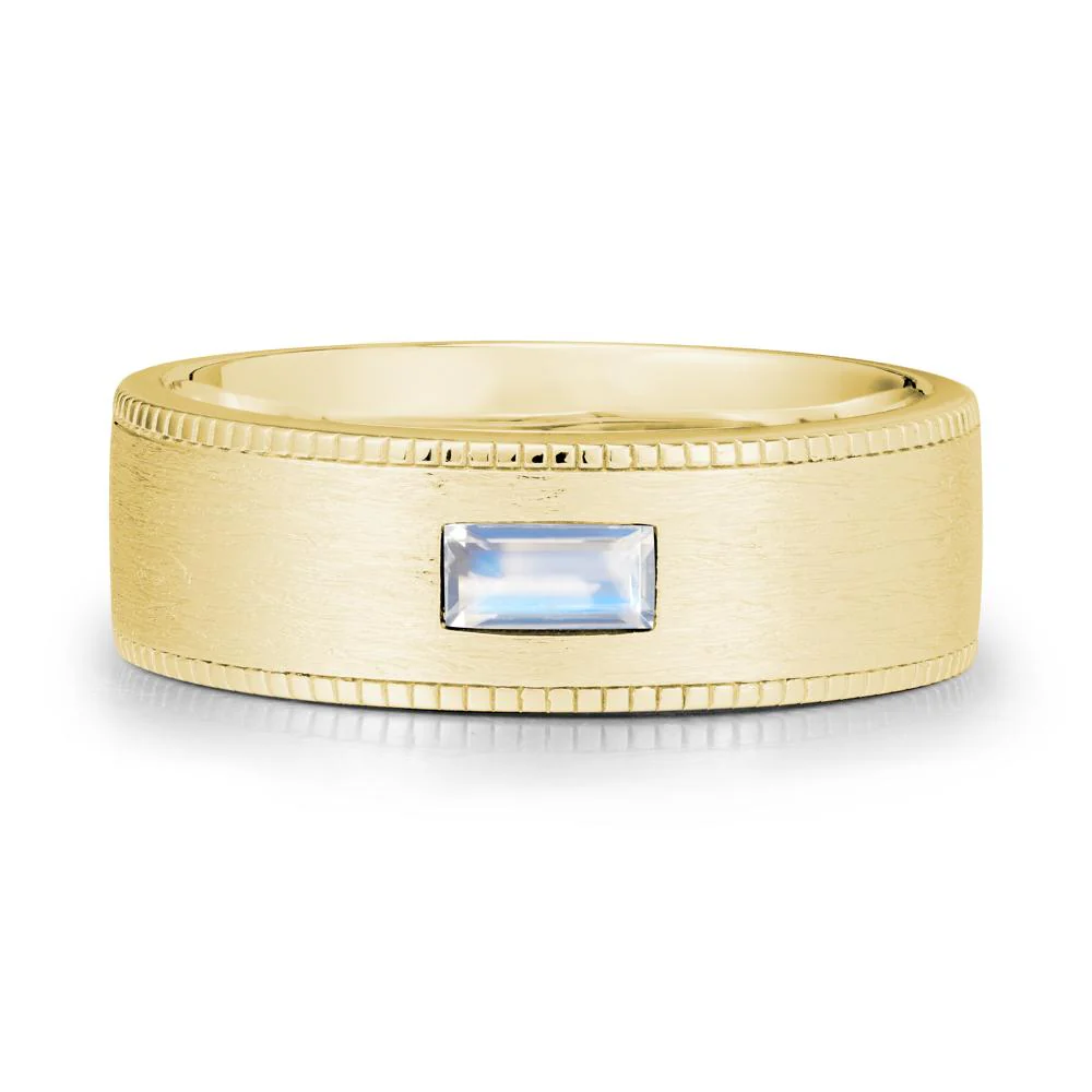 Baguette Moonstone Ring for Men - Image 7