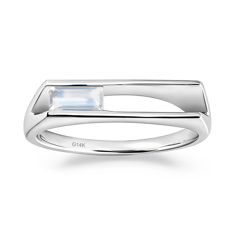 Baguette Moonstone Tension Ring - Image 2