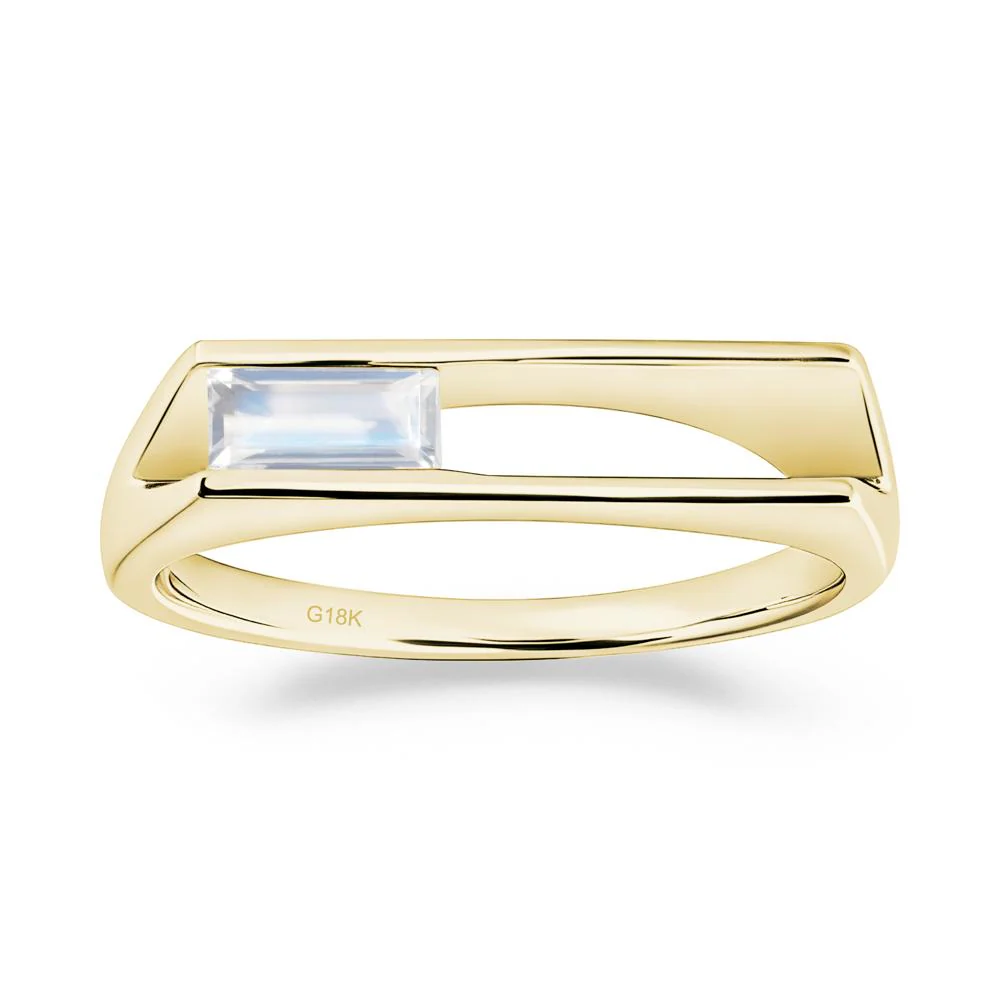 Baguette Moonstone Tension Ring - Image 4