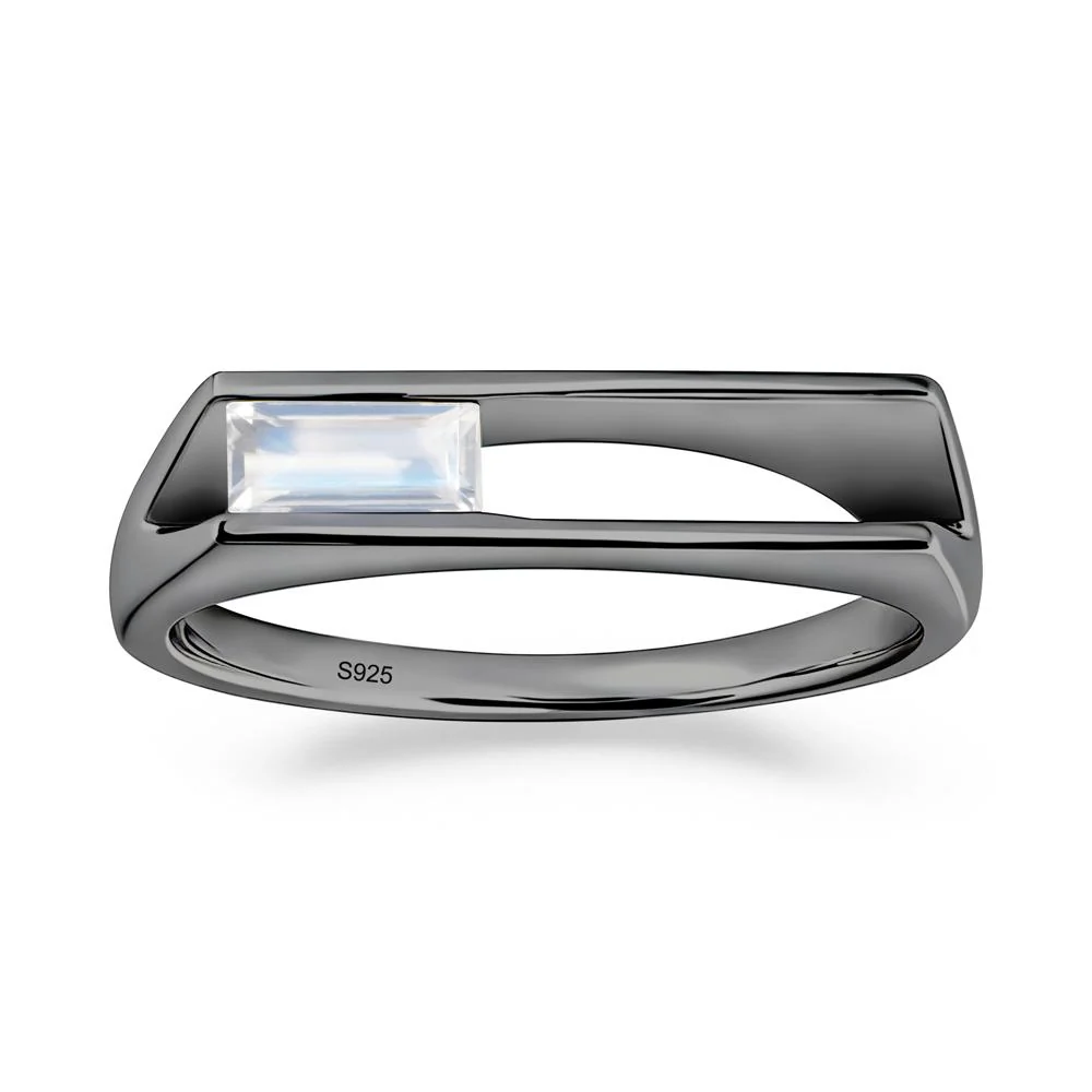 Baguette Moonstone Tension Ring - Image 5