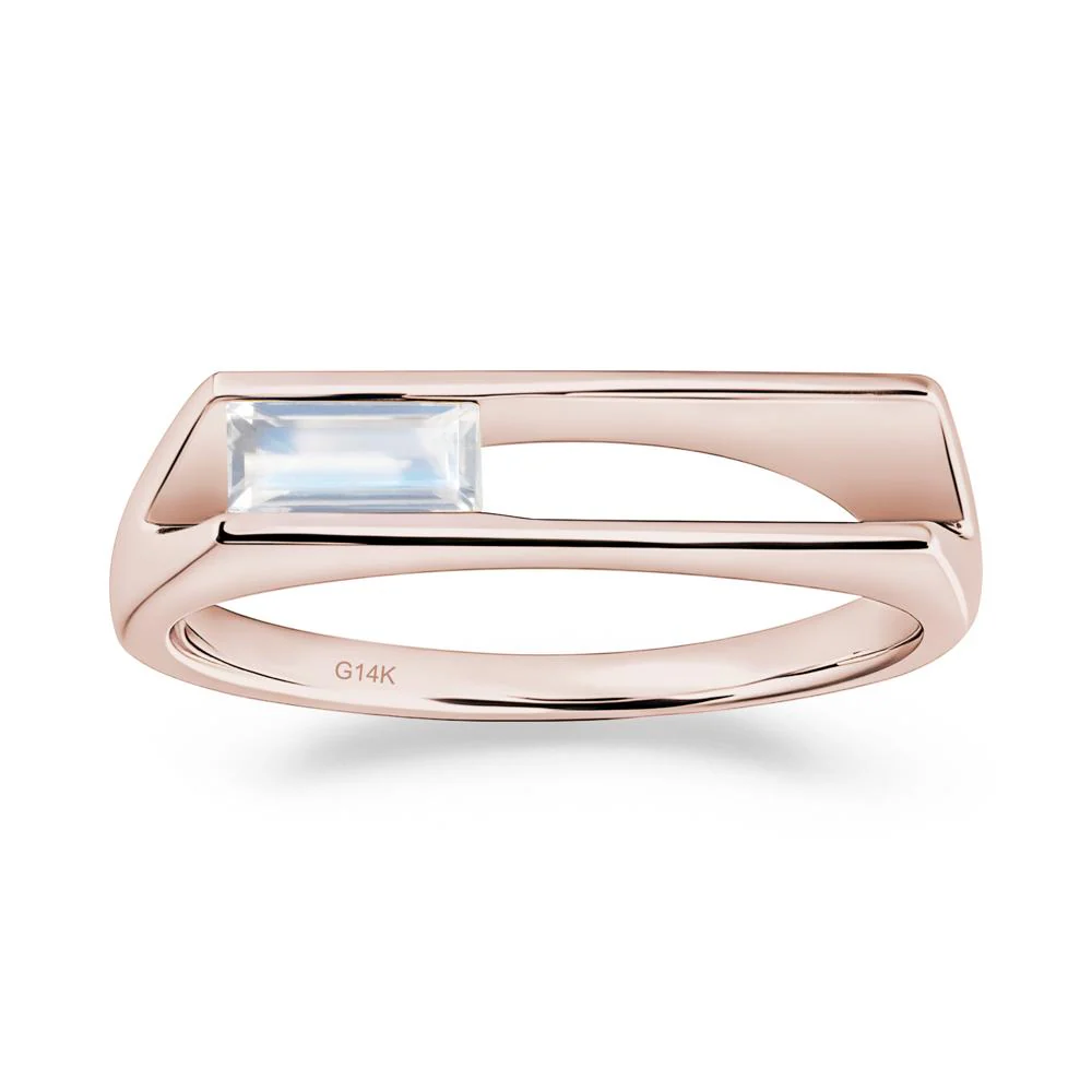 Baguette Moonstone Tension Ring - Image 7