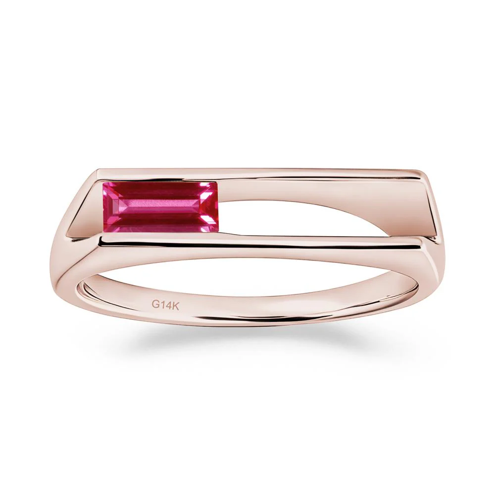 Baguette Ruby Tension Ring - Image 3
