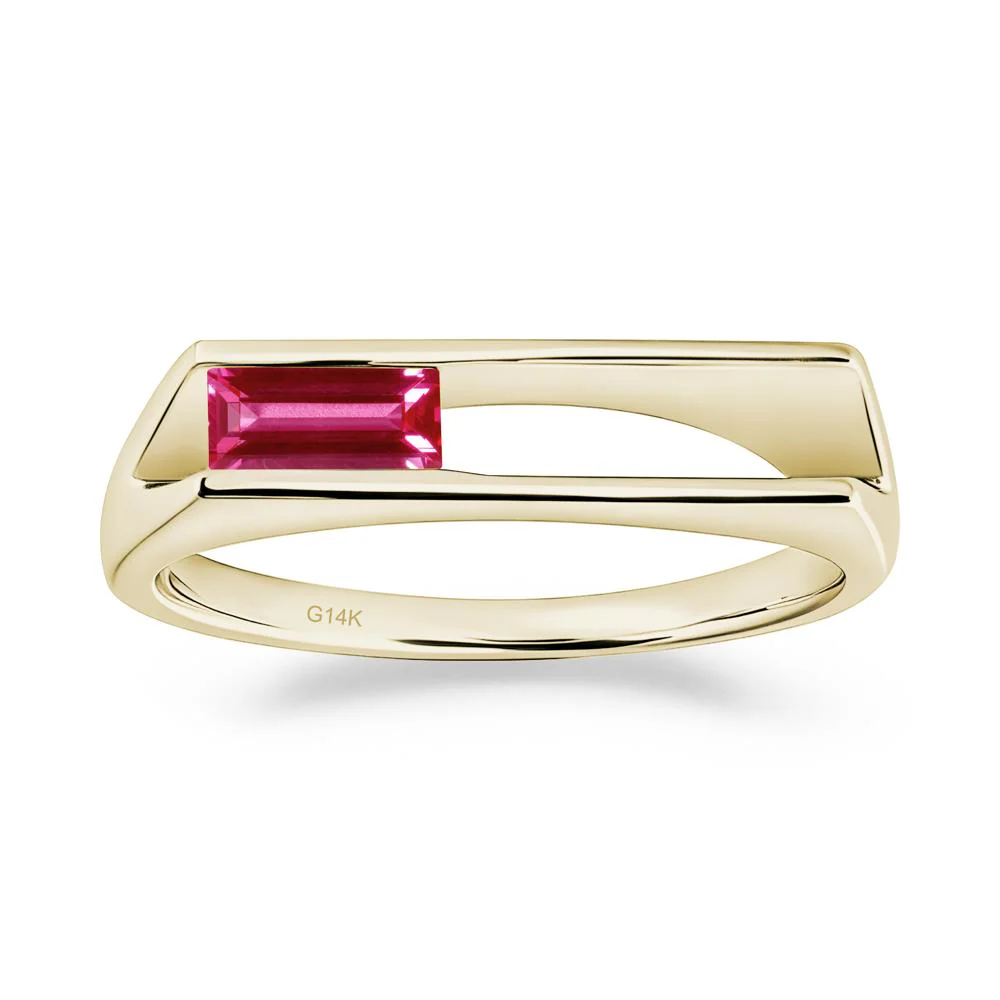 Baguette Ruby Tension Ring - Image 7