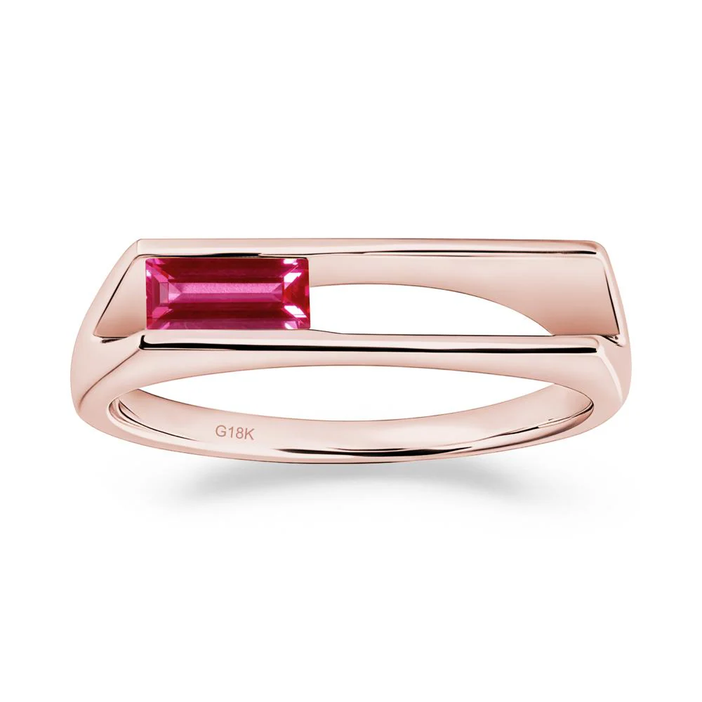 Baguette Ruby Tension Ring - Image 8