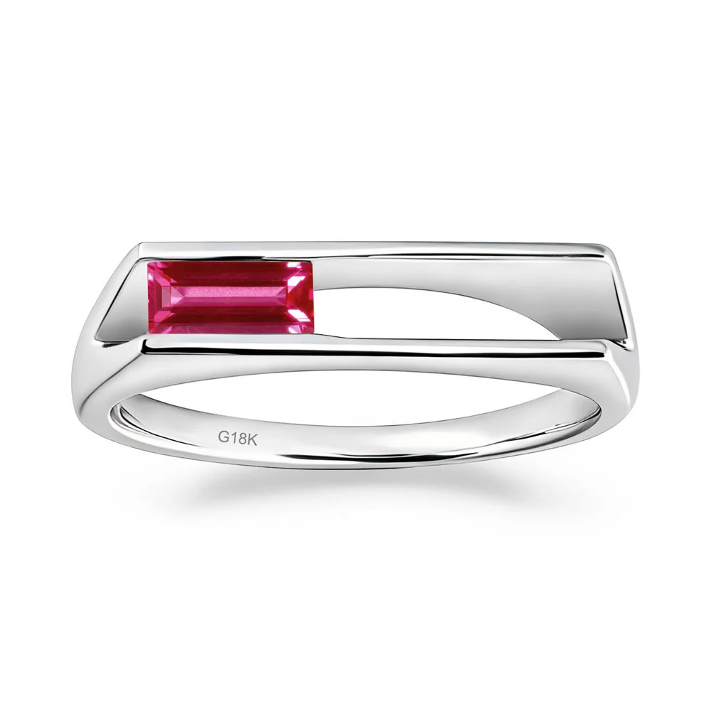 Baguette Ruby Tension Ring - Image 9
