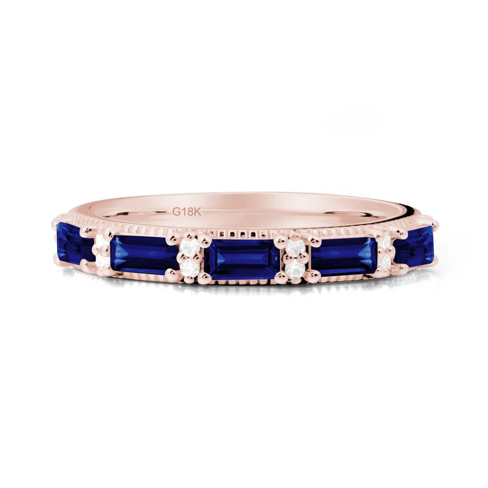 Baguette Sapphire Eternity Ring - Image 9