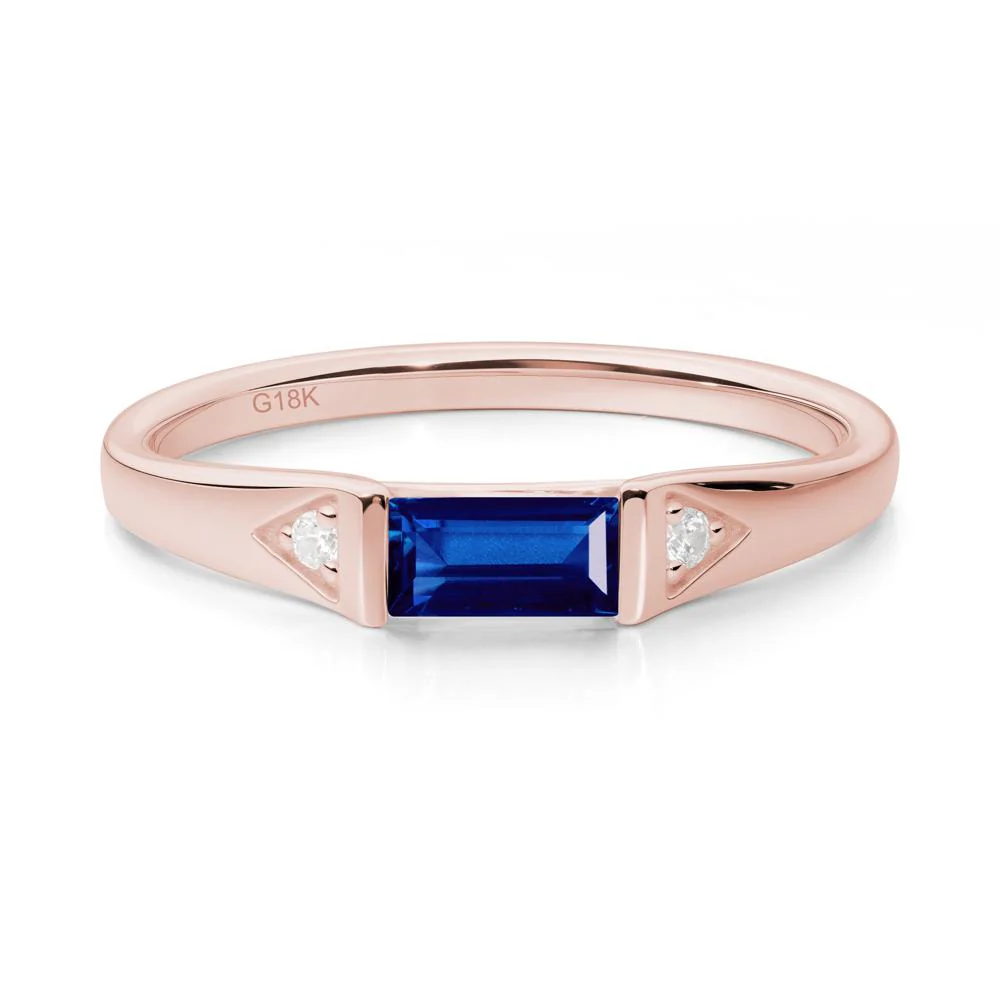 Baguette Sapphire Promise Ring - Image 2
