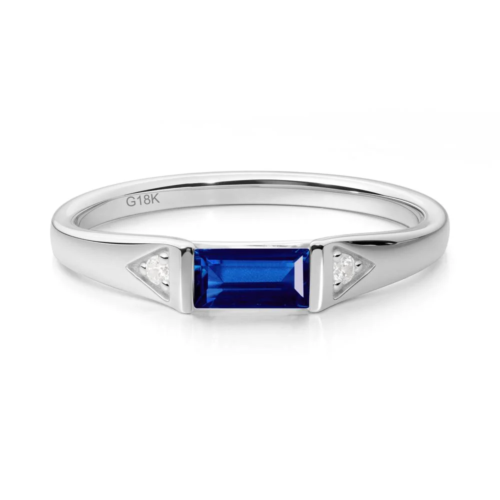 Baguette Sapphire Promise Ring - Image 4
