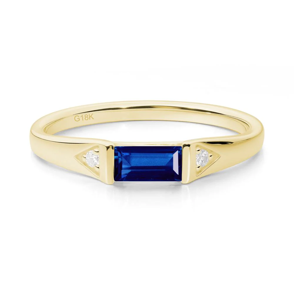 Baguette Sapphire Promise Ring - Image 5