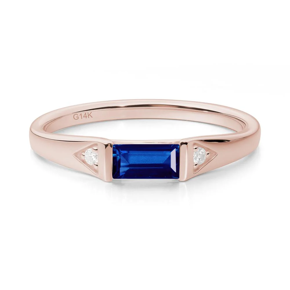 Baguette Sapphire Promise Ring - Image 9
