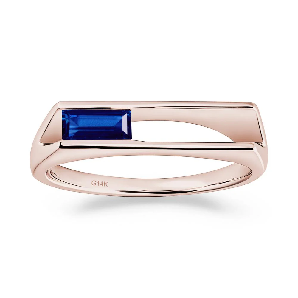 Baguette Sapphire Tension Ring