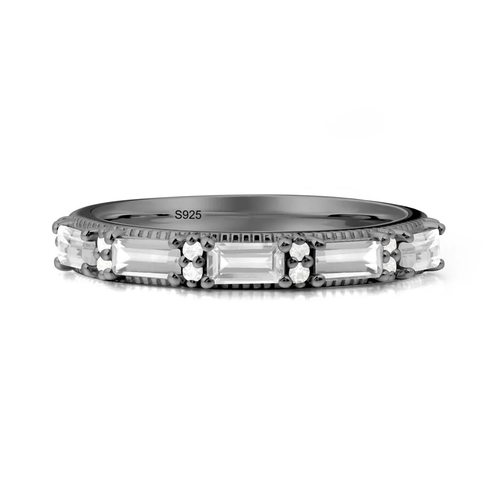 Baguette White Topaz Eternity Ring - Image 4