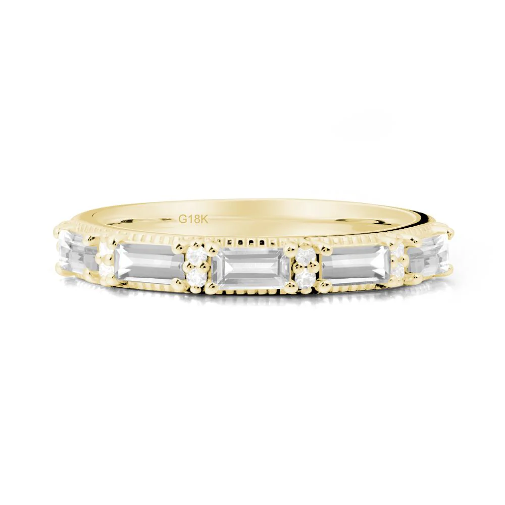 Baguette White Topaz Eternity Ring - Image 8