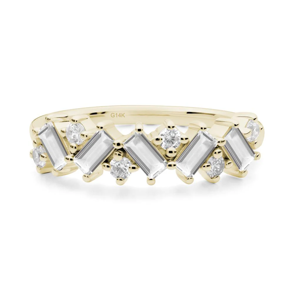 Baguette White Topaz Ring - Image 3