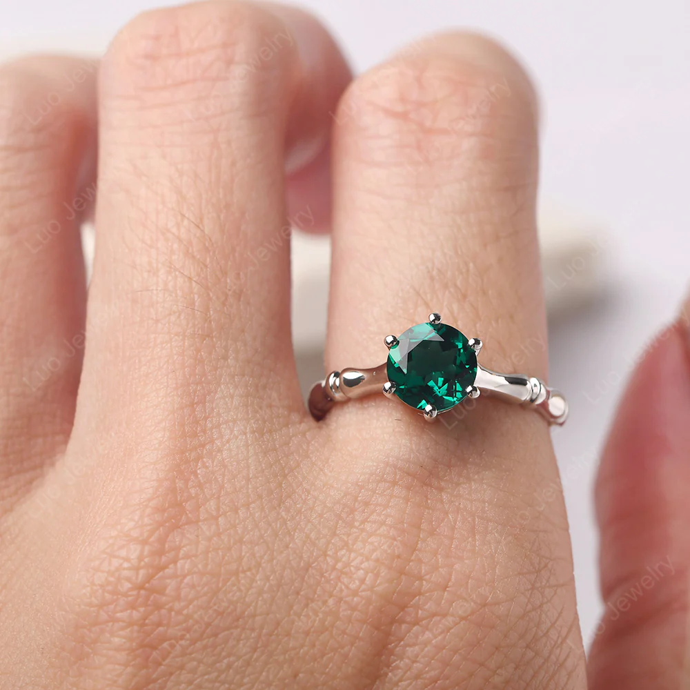 Emerald Bamboo Ring - Image 5