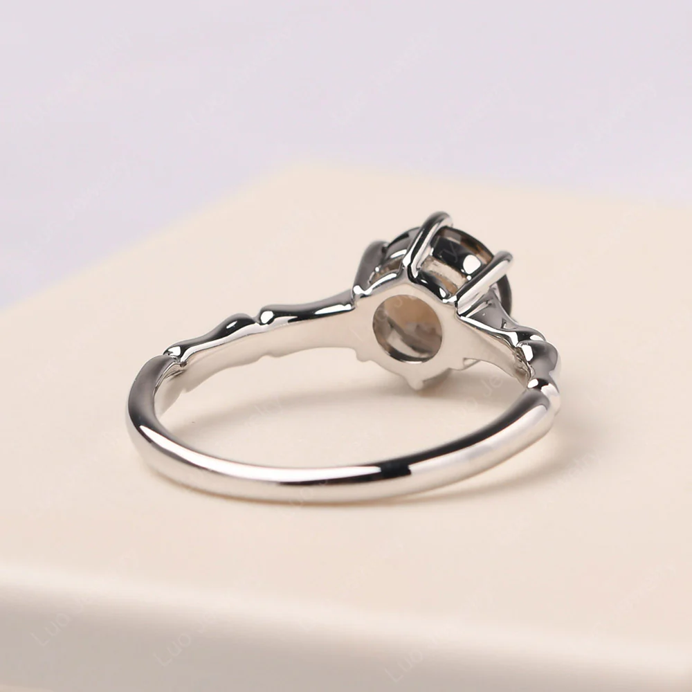 Smoky Quartz Bamboo Ring - Image 3
