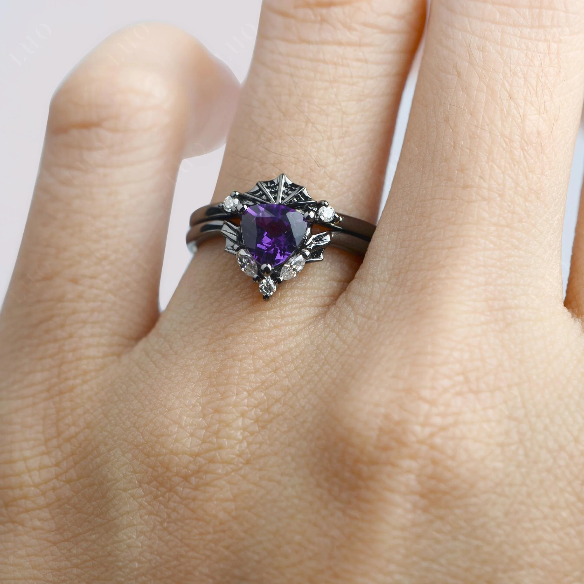 Amethyst Spider Web Ring - Image 4