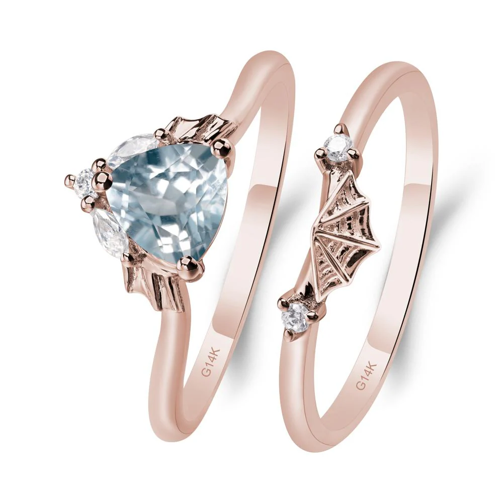 Aquamarine Gothic Engagement Ring