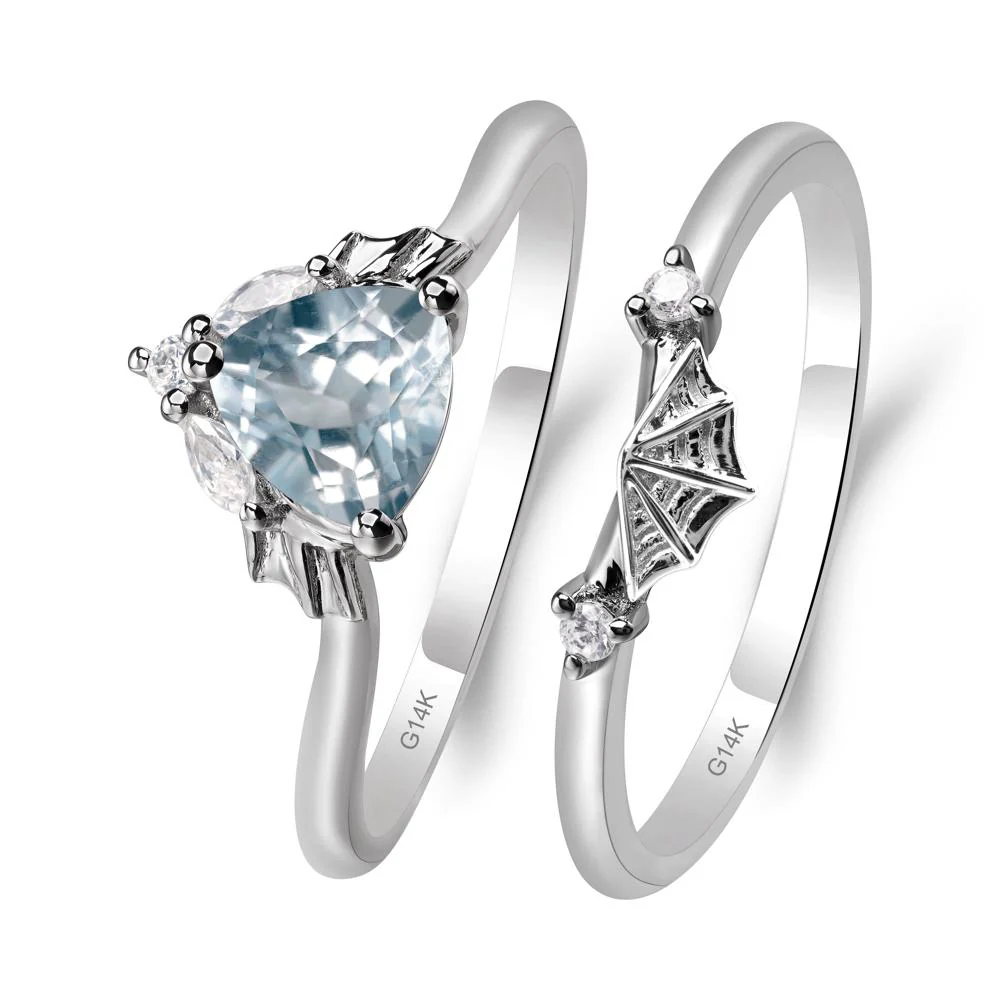 Aquamarine Gothic Engagement Ring - Image 4