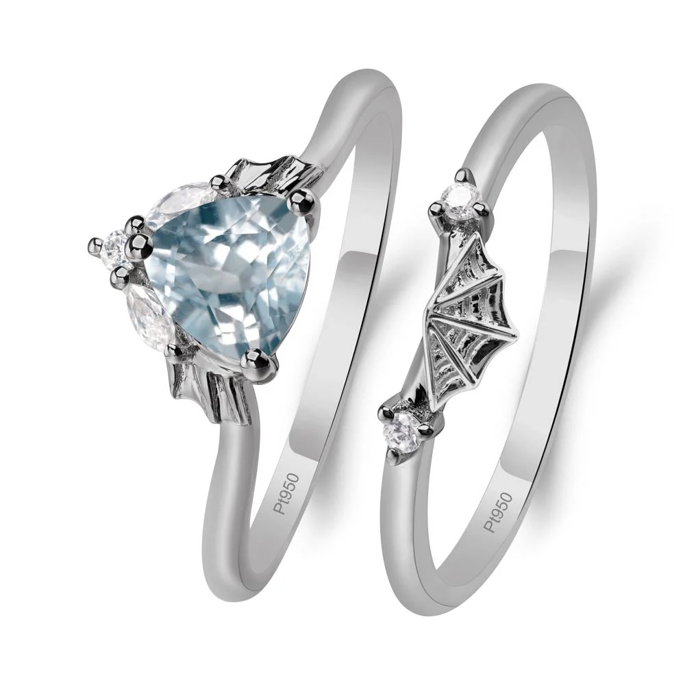 Aquamarine Gothic Engagement Ring - Image 6