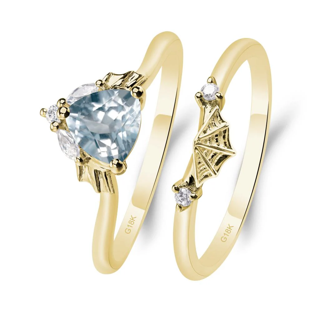 Aquamarine Gothic Engagement Ring - Image 8