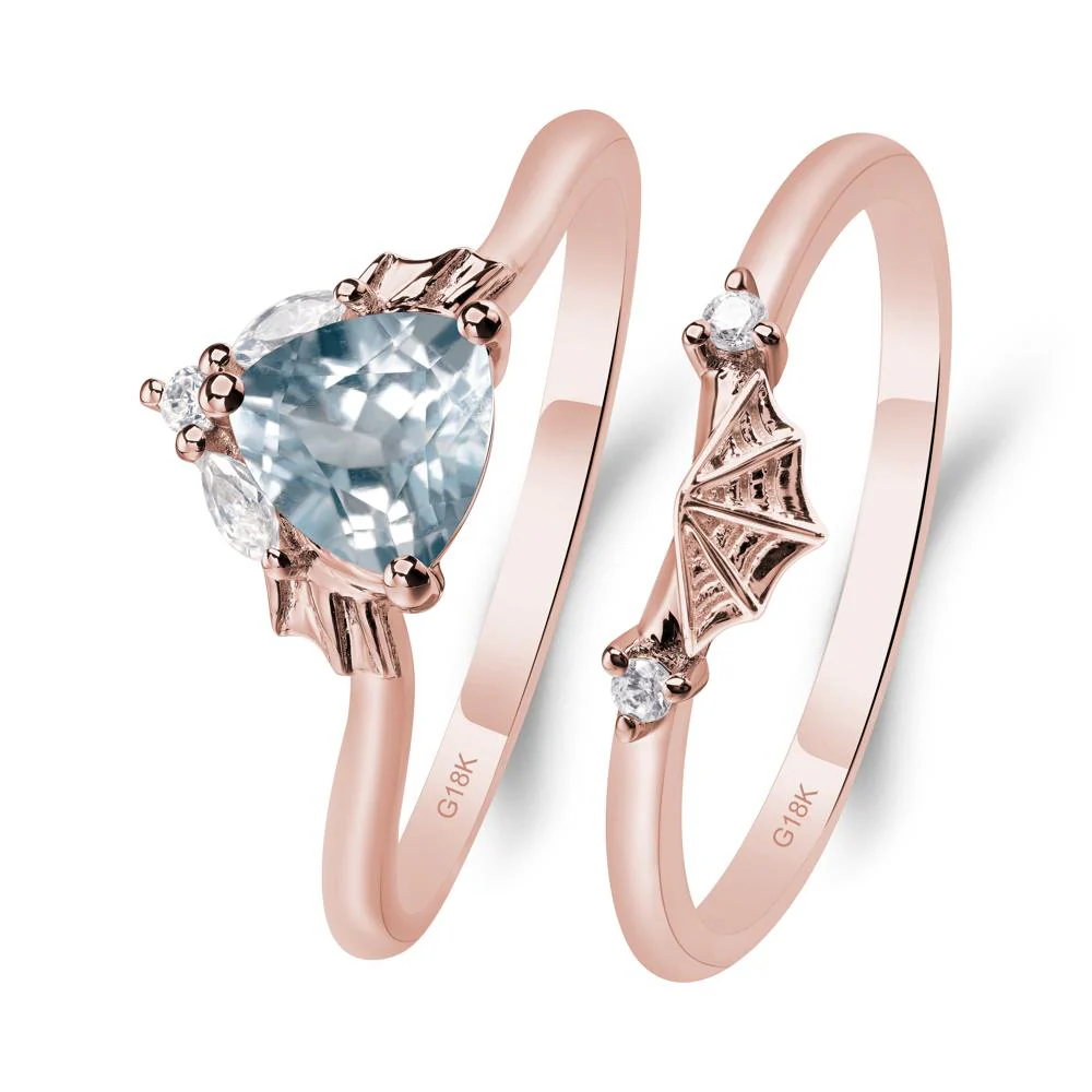 Aquamarine Gothic Engagement Ring - Image 9