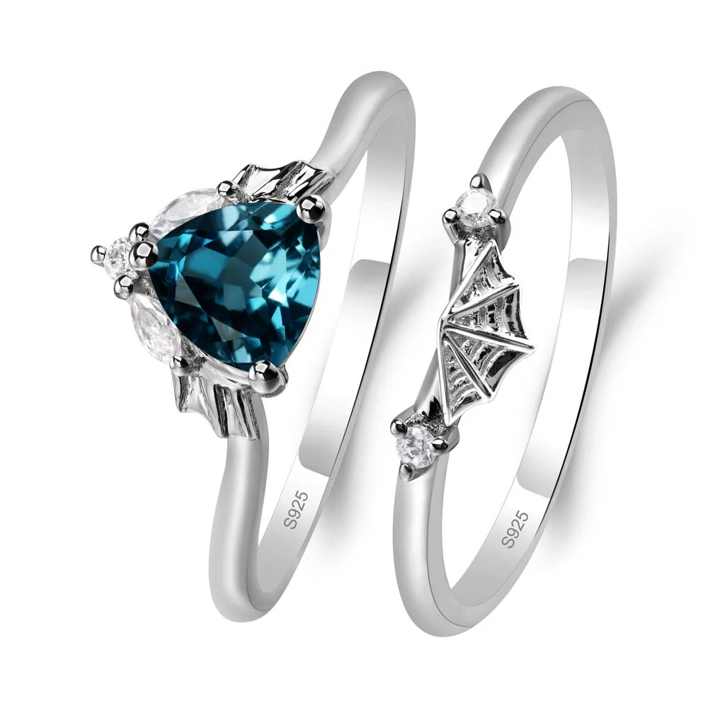 London Blue Topaz Spider Web Ring - Image 2