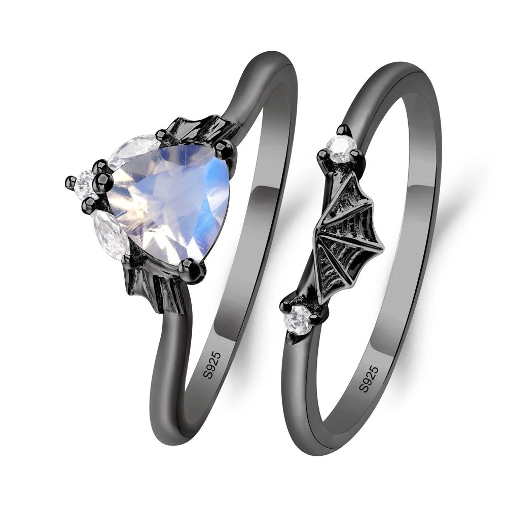 Moonstone Gothic Engagement Ring - Image 3