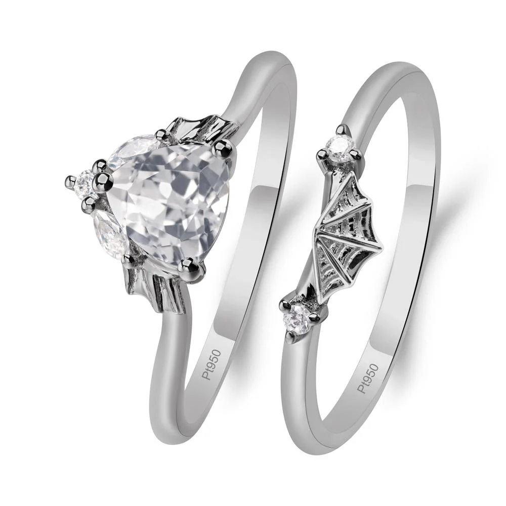 White Topaz Spider Web Ring - Image 6
