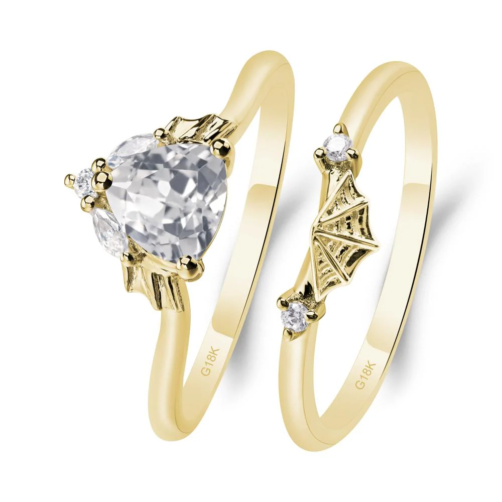 White Topaz Spider Web Ring - Image 8
