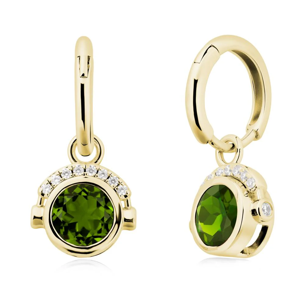 Bezel Diopside Earrings Inspired By Headphones - Image 6
