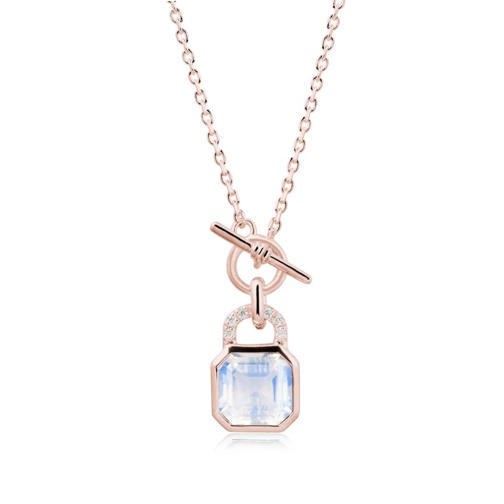 Bezel Moonstone Toggle Necklace - Image 5