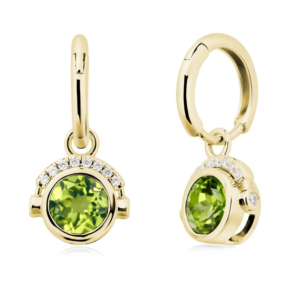 Bezel Peridot Earrings Inspired By Headphones - Image 7