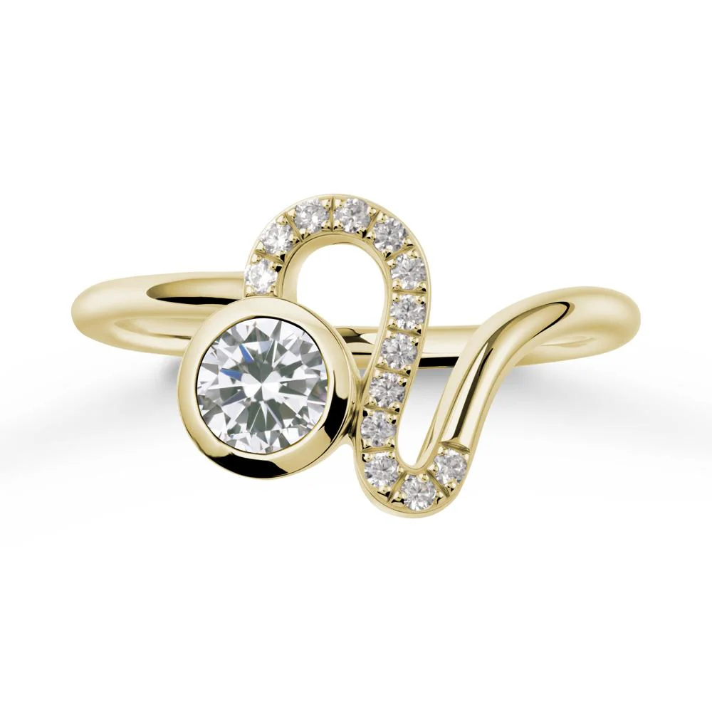 Bezel Round Cubic Zirconia Ring - Image 3