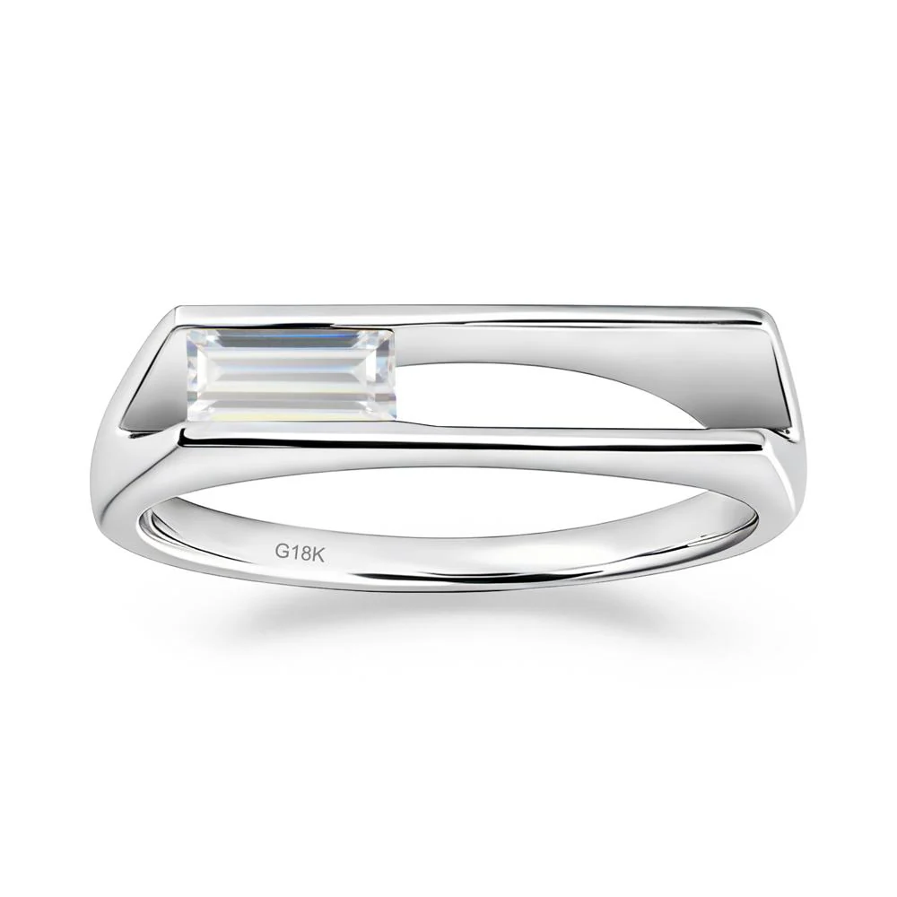 Bezel Set Cubic Zirconia Tension Ring - Image 2
