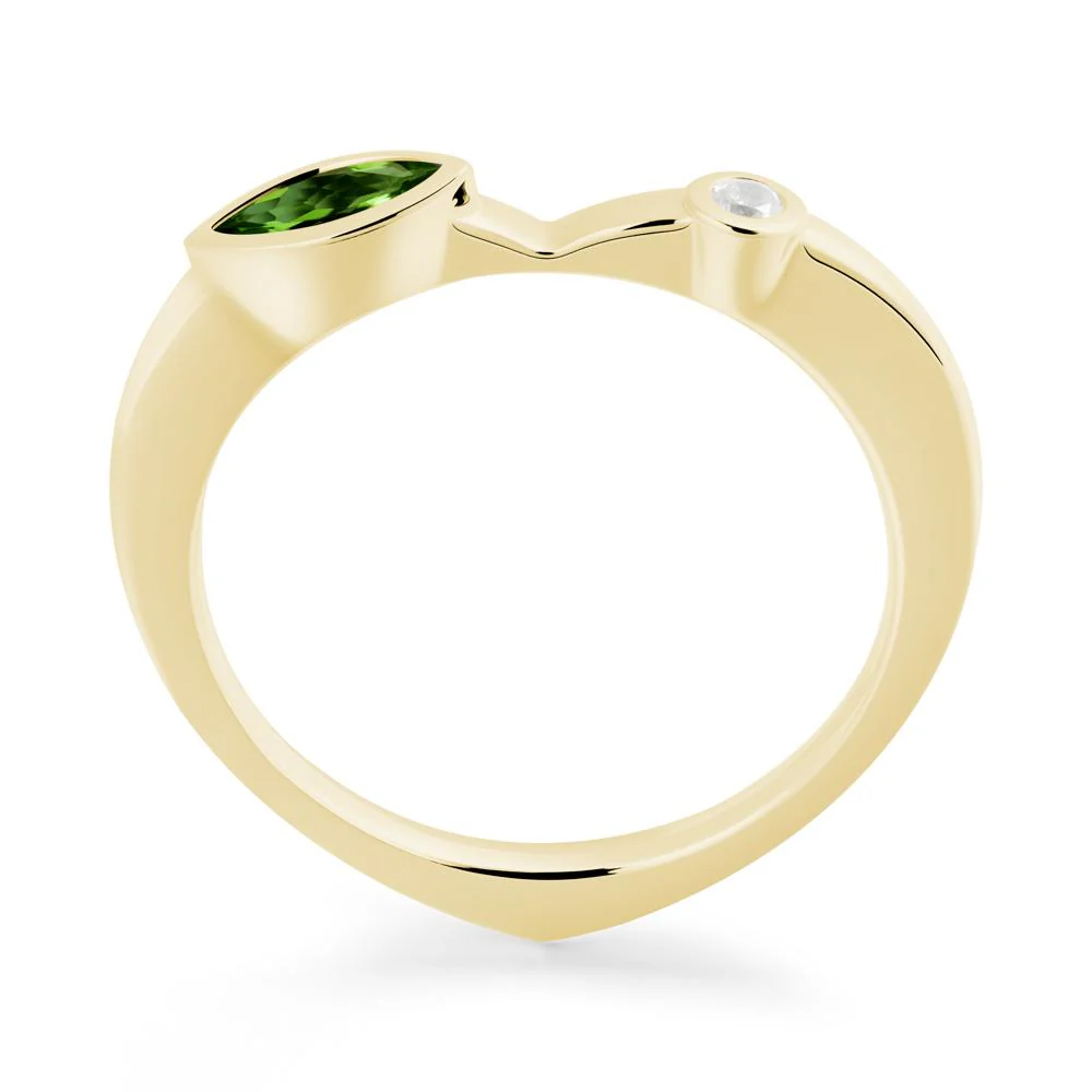 Bezel Set Marquise Diopside Promise Ring - Image 7