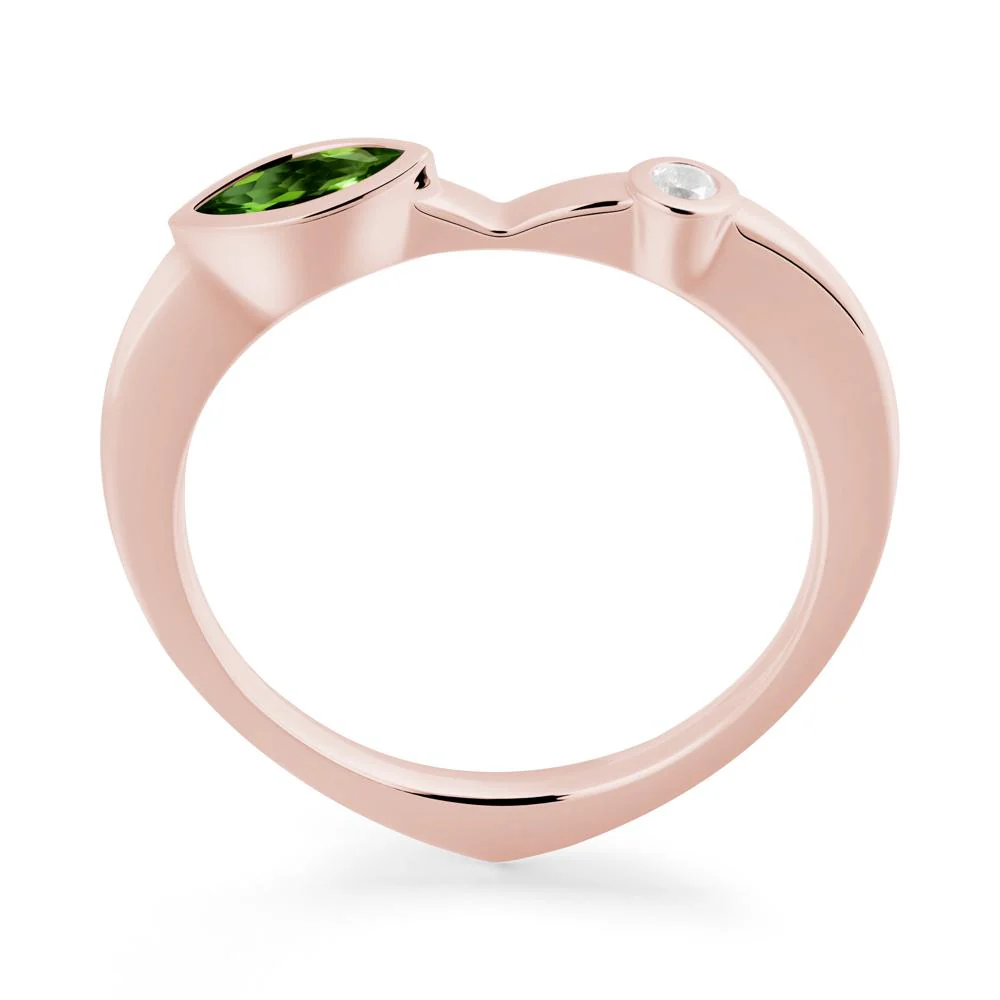 Bezel Set Marquise Diopside Promise Ring - Image 9