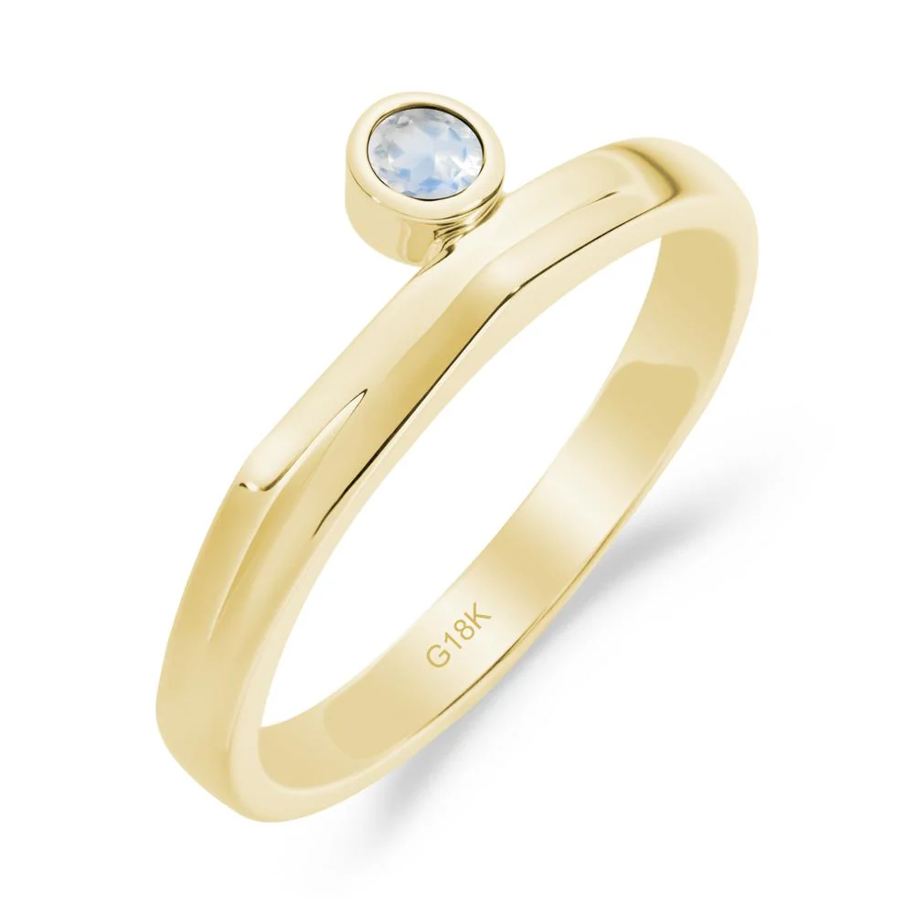 Bezel Set Moonstone Solitaire Ring - Image 2
