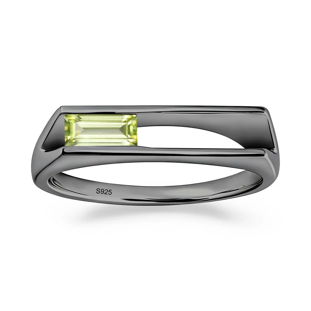Bezel Set Peridot Tension Ring - Image 4