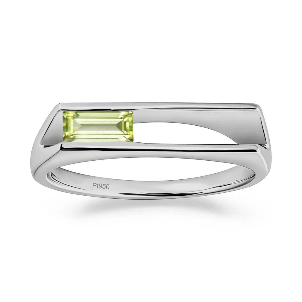 Bezel Set Peridot Tension Ring - Image 5