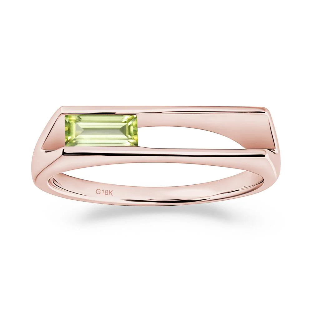 Bezel Set Peridot Tension Ring - Image 7