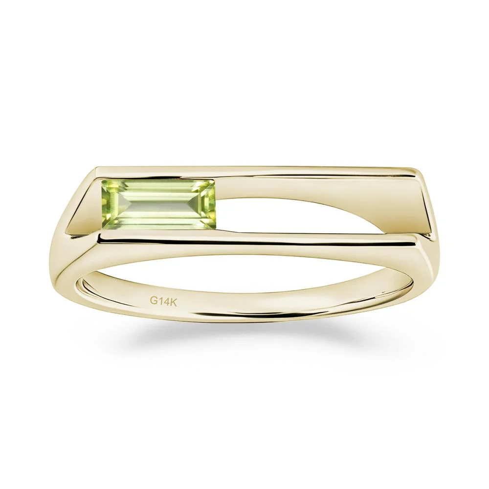 Bezel Set Peridot Tension Ring - Image 8