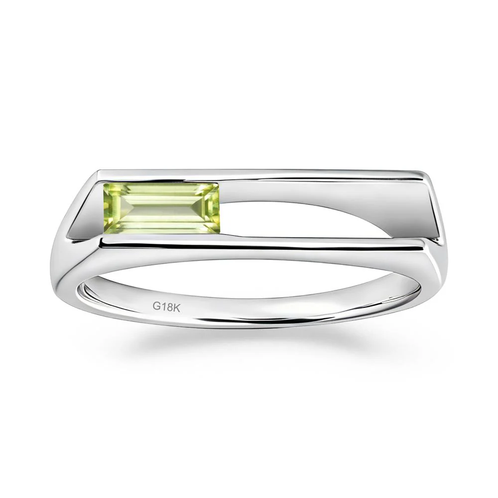 Bezel Set Peridot Tension Ring - Image 9